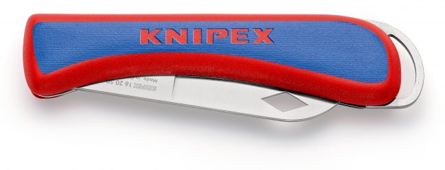 KNIPEX 16 20 50 SB Nóż składany dla elektryków  120 mm (Produkt w opakowaniu z zawieszką/w opakowaniu blister)