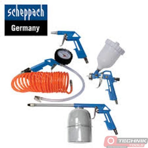 Zestaw osprzętu pneumatycznego Scheppach 5-częściowy